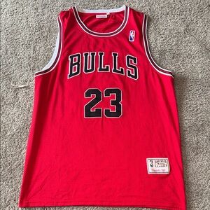 Mitchell & Ness Bulls Red Jersey
